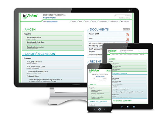 inThought Labs inVision research platform website on desktop and mobile